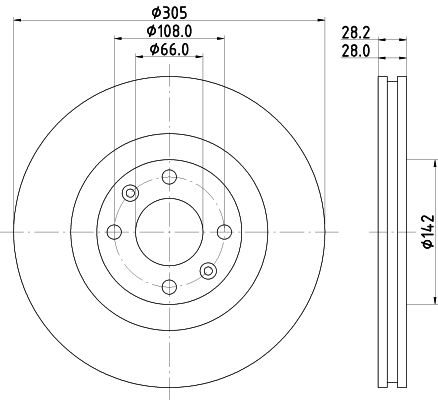 HELLA PAGID Jarrulevy 8DD 355 106-531